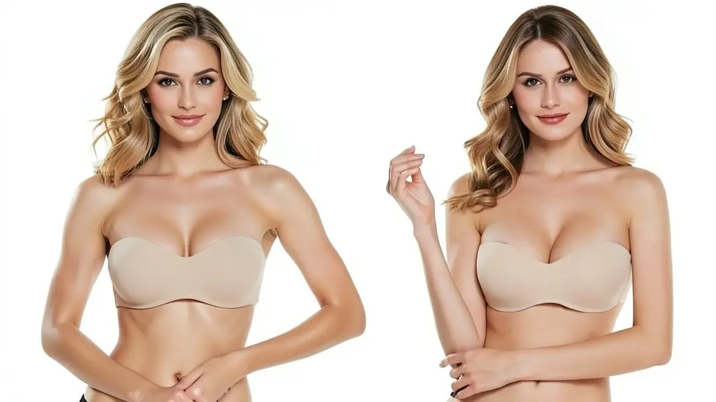 Lightly Padded Convertible Bra with Clear Straps and Anti-Slip Grip