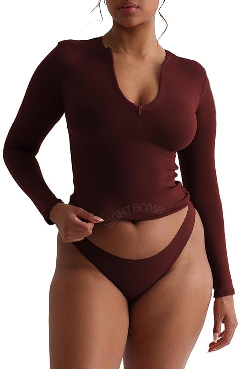 SIGHTBOMB women's regular sleeve top maroon