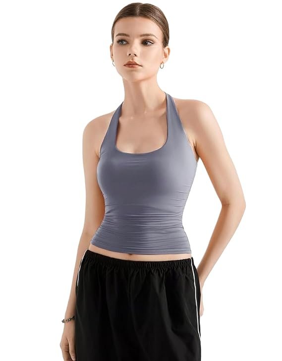 SIGHTBOMB women's square neck tank top blue