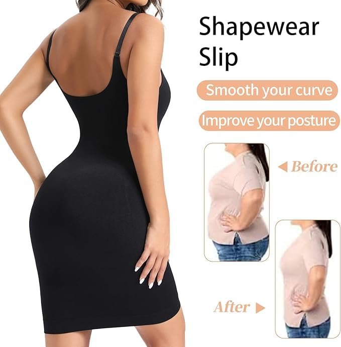 ALYNE black stretch shapewear bodysuit with no-roll-up design