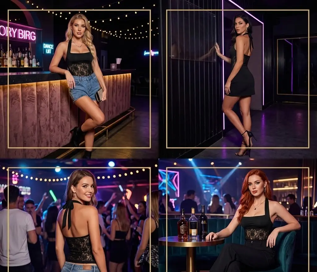 Sheer Lace, Halter Neck and Pure Night-Out Energy