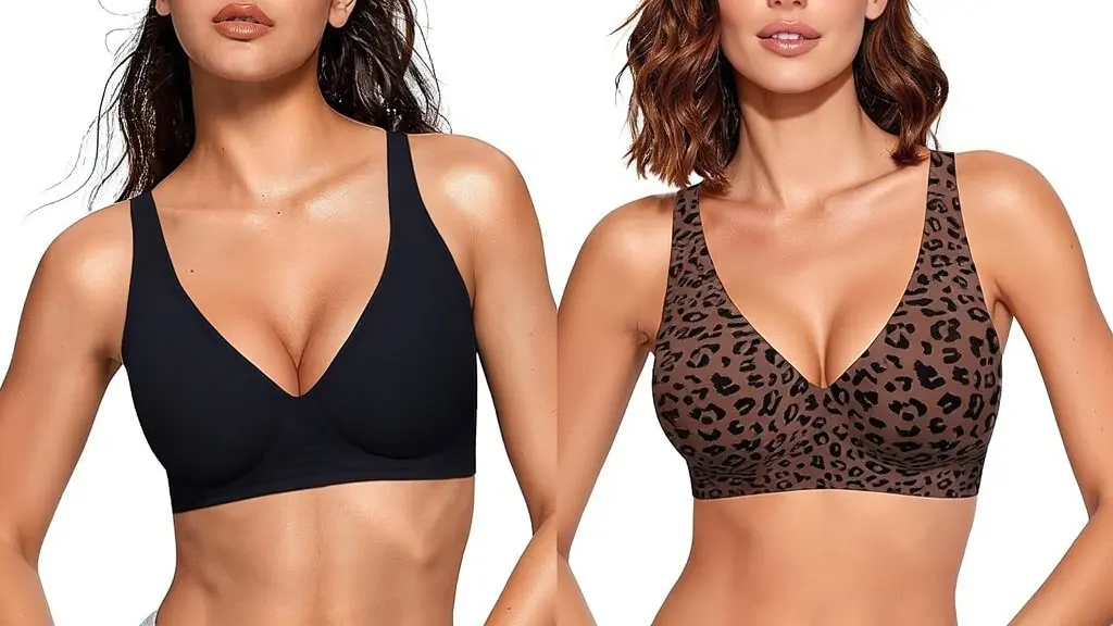 Wireless Deep V Bra with Jelly Strip Support and Convertible Straps