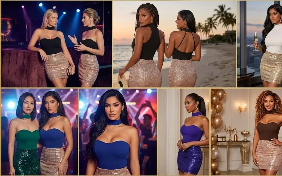 bold body-hugging party top